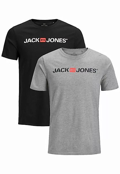 Jack & Jones T-Shirt JJECORP LOGO Print Kurzarm 2-er Stück Pack T-Shirt (2- günstig online kaufen