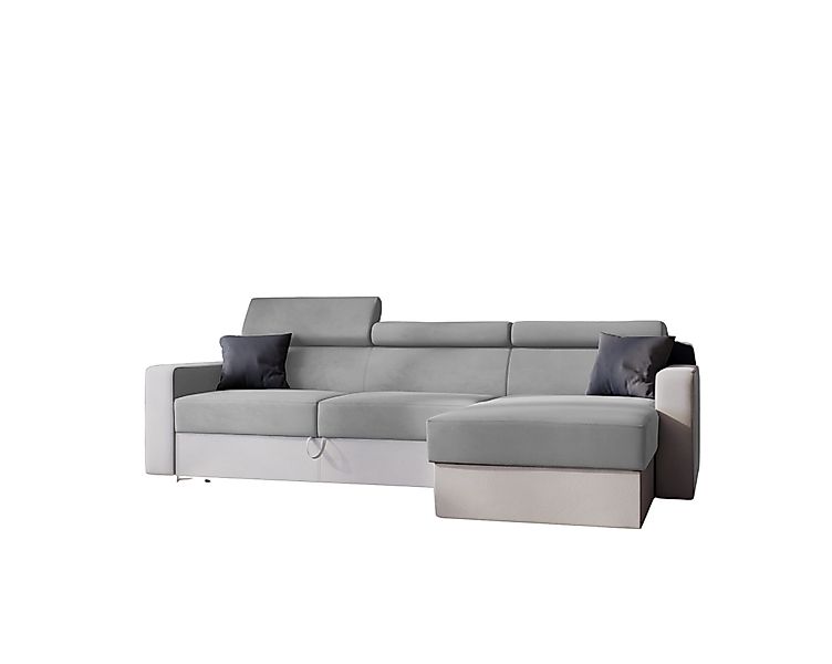 Goldstoff Ecksofa mit Schlaffunktion & Bettkasten günstig online kaufen