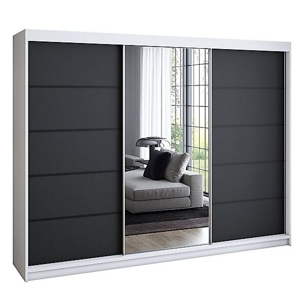 A&J MöbelLand GmbH Schiebetürenschrank VILUNO mit 4 Schubladen und Spiegel günstig online kaufen