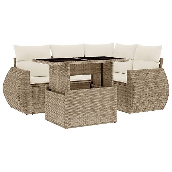 vidaXL Gartenlounge-Set 5-tlg. Garten-Sofagarnitur mit Kissen günstig online kaufen
