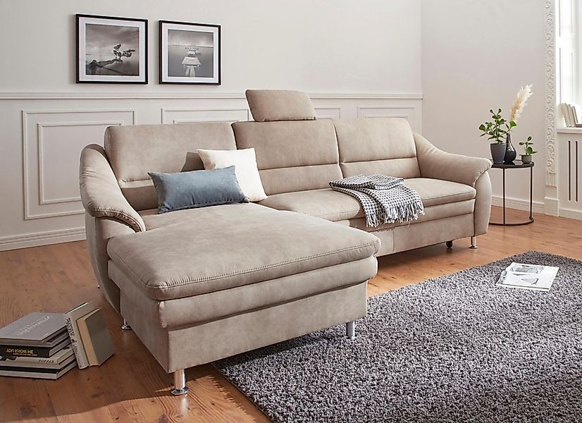 sit&more Ecksofa "Cardoso L-Form" mit Federkern, wahlweise mit Bettfunktion günstig online kaufen