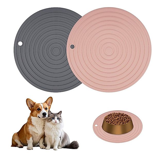 Ledander Napfunterlage 2er-Set Napfunterlage für Hunde und Katzen,– Silikon günstig online kaufen
