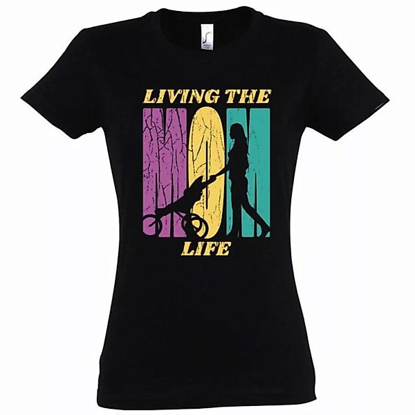 Youth Designz T-Shirt "Living The Mom Life" Damen Shirt mit trendigem Front günstig online kaufen