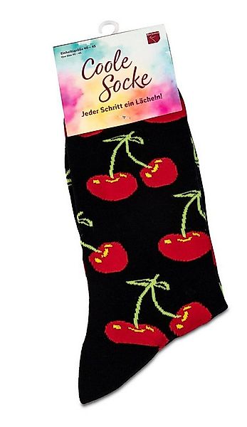 formano Socken Coole Socke Kirschen schwarz - One Size 40 - 45 (1-Paar) günstig online kaufen