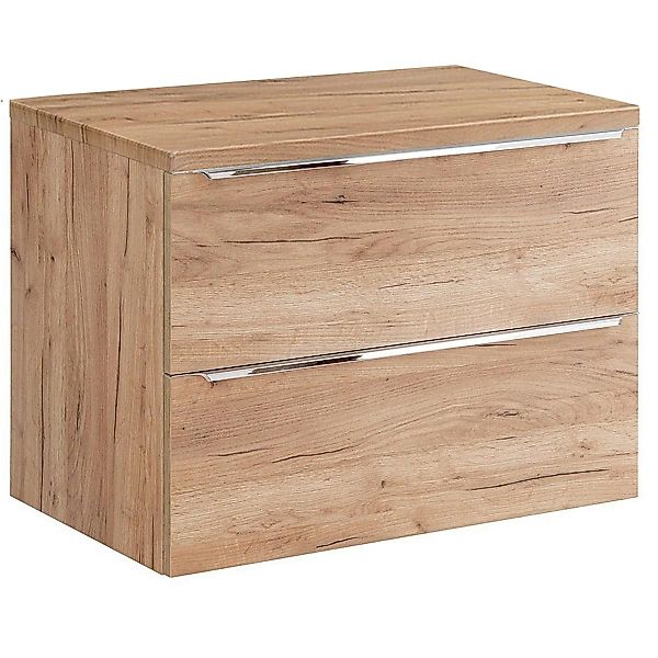 Lomadox Waschbeckenschrank TOSKANA-56 Wotaneiche 81/59,5/46 cm günstig online kaufen