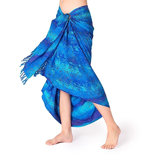 PANASIAM Pareo Sarong Wachsbatik Blautöne aus günstig online kaufen