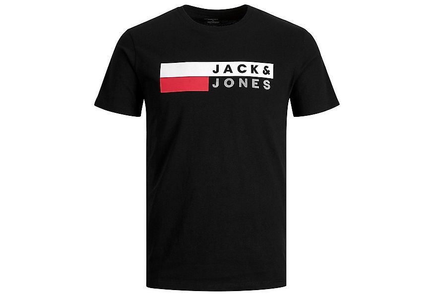 Jack & Jones Rundhalsshirt Jack&Jones Logo T-Shirt Übergröße schwarz JJECOR günstig online kaufen