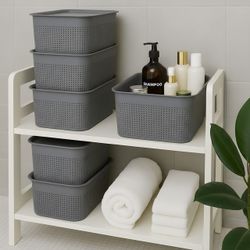 relaxdays Aufbewahrungsbox mit Deckel 6er Set, günstig online kaufen