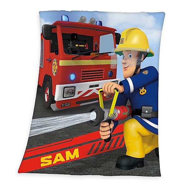 Babydecke Feuerwehrmann Sam Fleecedecke Gr. 130x160 günstig online kaufen