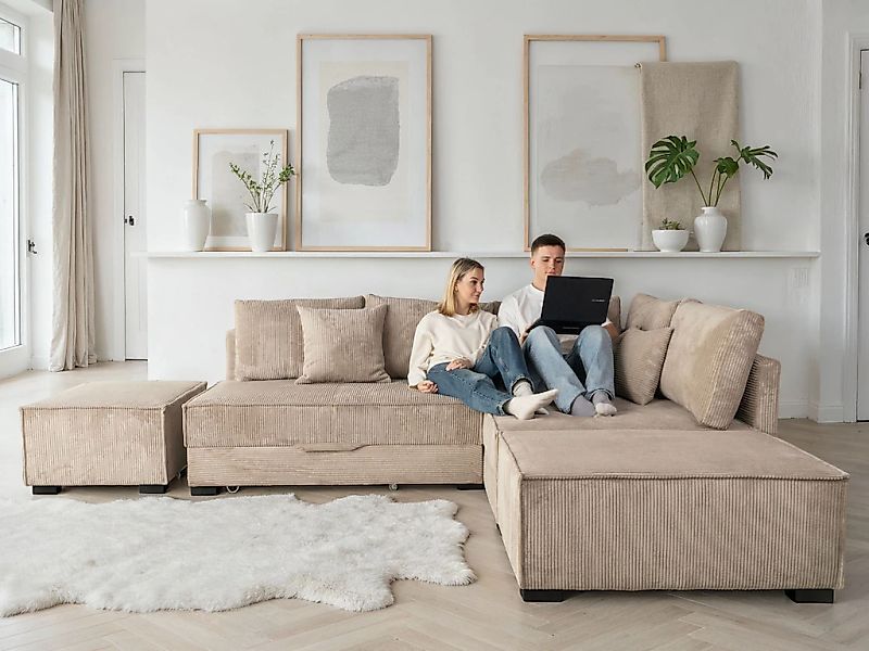 Home affaire Ecksofa "Night & Day L-Form, Breite 316 cm mit Dauer-Schlaffun günstig online kaufen