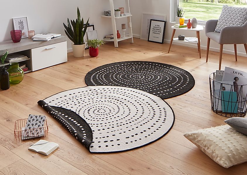 HANSE Home Teppich »Bali Wendeteppich«, rund, 5 mm Höhe, In-& Outdoor, Wett günstig online kaufen