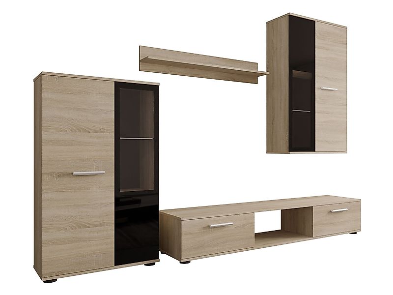 MIRJAN24 Wohnwand Salsa, (4er-Set, Hängevitrine, Wandregal, günstig online kaufen