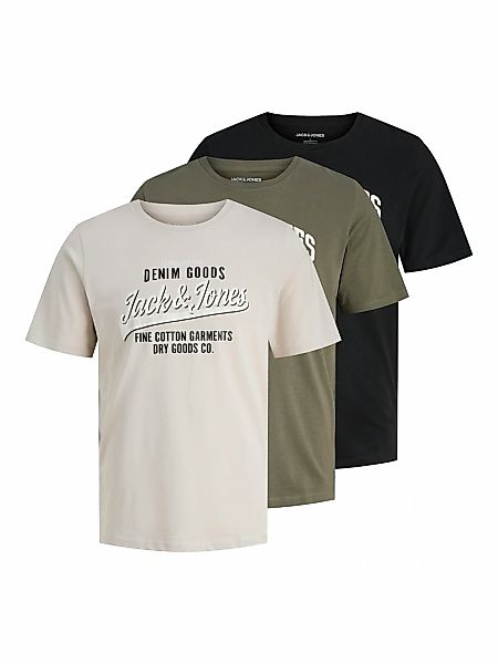 Jack & Jones Rundhalsshirt "JJETHAN TEE SS CREW NECK 3PK MP NOOS", (Packung günstig online kaufen