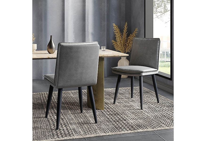 Flieks Esszimmerstuhl PU-Leder (Set, 2 St), 2er Set Polsterstühle Küchenstu günstig online kaufen