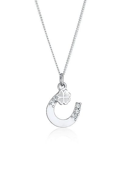 Elli Kette mit Anhänger Hufeisen Kleeblatt 925 Silber, mit Kristallen von S günstig online kaufen