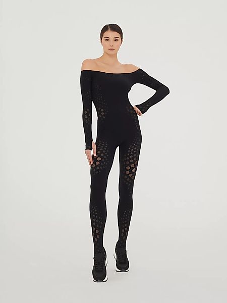 Wolford - Dots Illusion Net Jumpsuit, Frau, black, Größe: M günstig online kaufen