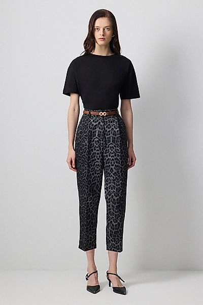 touche prive Stoffhose Karottenhose mit Leopardenmuster günstig online kaufen