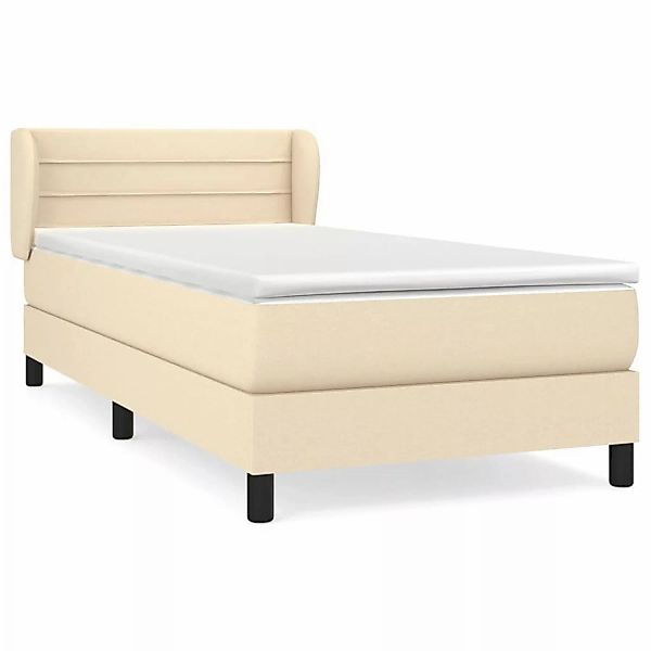 vidaXL Boxspringbett mit Matratze Creme 100x200 cm Stoff1371925 günstig online kaufen