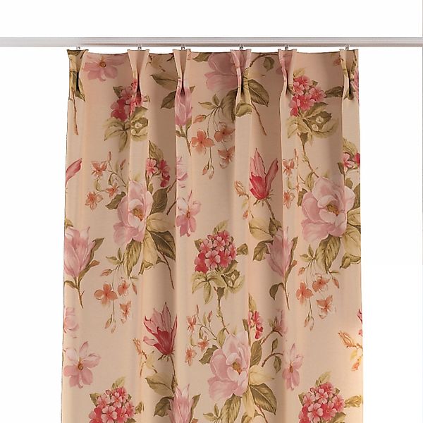 Vorhang mit flämischen 2-er Falten, creme-rosa, Londres (143-87) günstig online kaufen