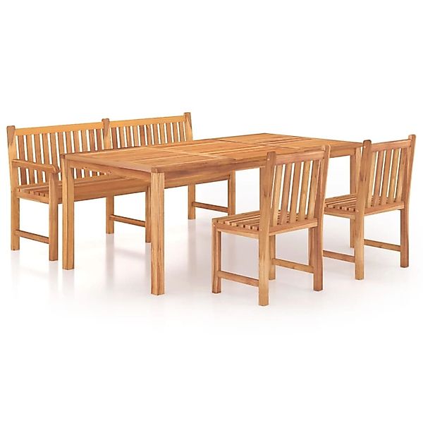 vidaXL 4-tlg Garten-Essgruppe Massivholz Teak Modell 7 günstig online kaufen