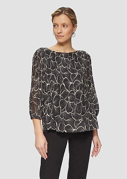 s.Oliver Kurzarmbluse Bluse Bluse in feinem günstig online kaufen