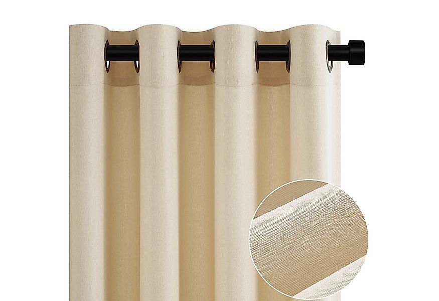 Topfinel Vorhang Vorhang Wohnzimmer Leinenoptik Licht Filtern mit Ösen Halb günstig online kaufen