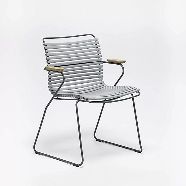 Outdoor Stuhl Click mit Armlehne grau günstig online kaufen