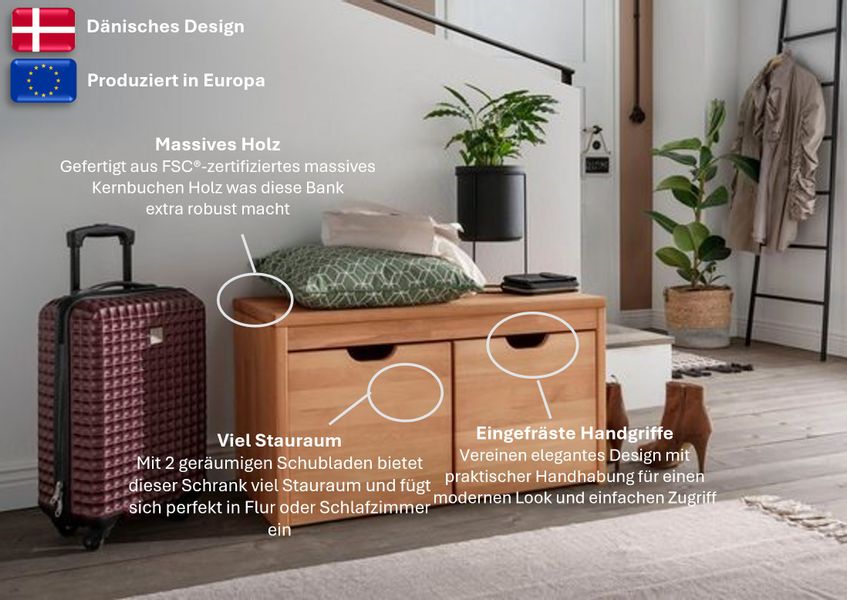 Home affaire Schuhbank "Dura Schuhbank incl. Schubladen funktionell und sta günstig online kaufen