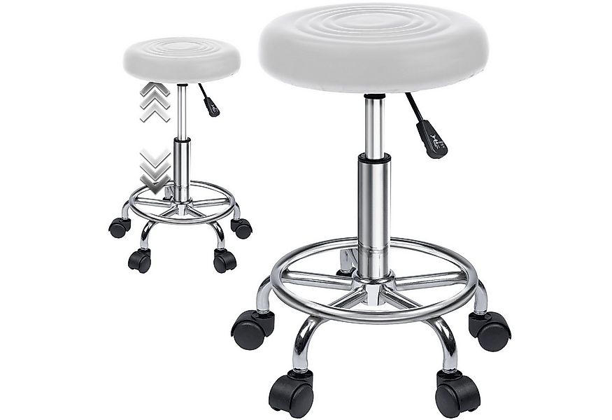 Goods+Gadgets Drehhocker Drehhocker – Arbeitshocker – Rollhocker – Höhenver günstig online kaufen