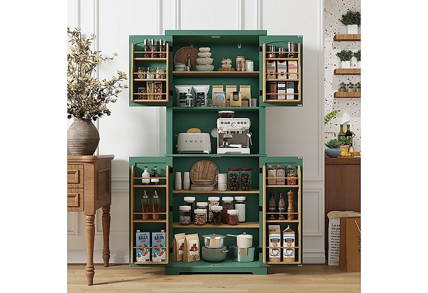 HOLTICO Hochschrank Küchenschrank mit Arbeitsplatte, Buffetschrank, Esszimm günstig online kaufen