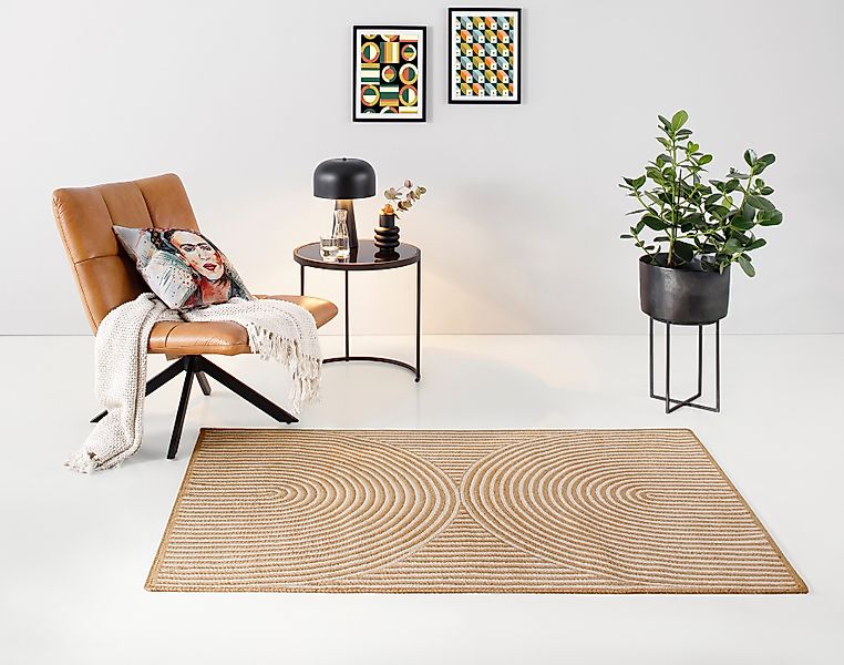 my home Teppich Naturala, Jute-Teppich, handgefertigt, günstig online kaufen