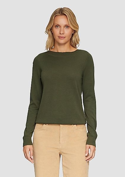 s.Oliver Longpullover Strickpullover Strickpullover mit U-Boot-Ausschnitt günstig online kaufen