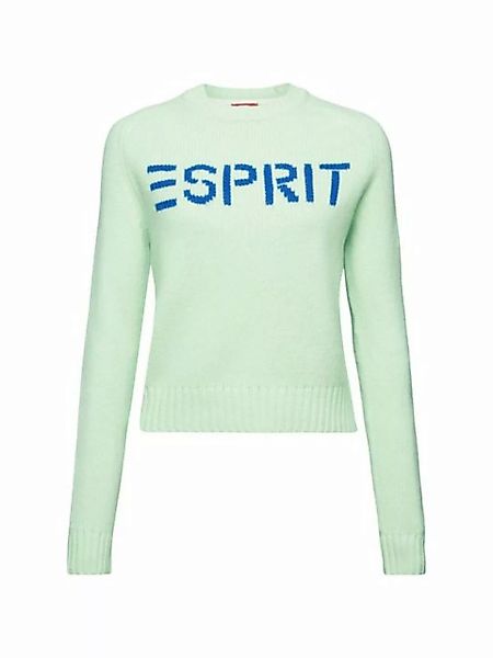 Esprit Rundhalspullover Logo-Pullover aus Wolle und Kaschmir günstig online kaufen