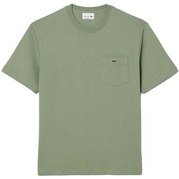 Lacoste  T-Shirts & Poloshirts Chest Pocket Cotton T-Shirt Pastel Green günstig online kaufen