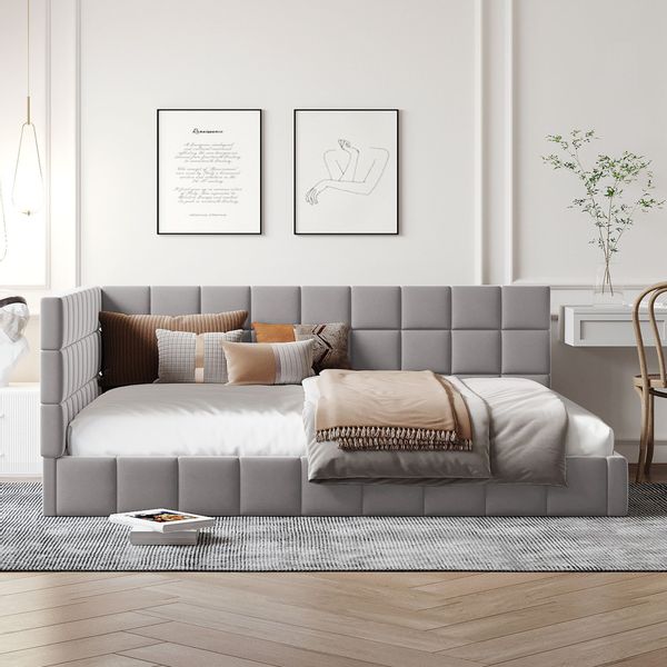 Flieks Polsterbett, Samt Daybett Tagesbett Schlafsofa günstig online kaufen