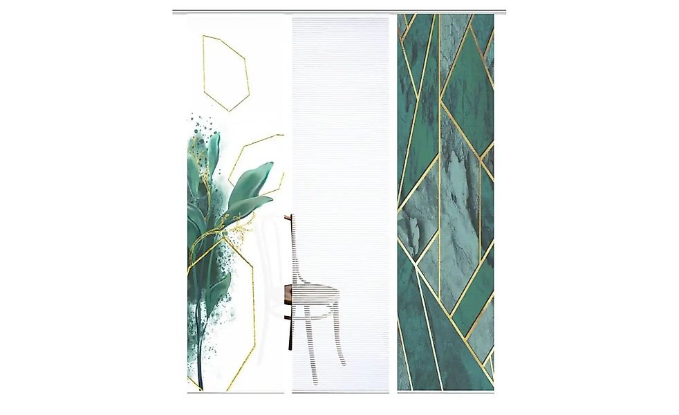 HOME in green Schiebegardine "FRONDA" Paneelwagen 3 Stk. tlg. SET DIGITALDR günstig online kaufen