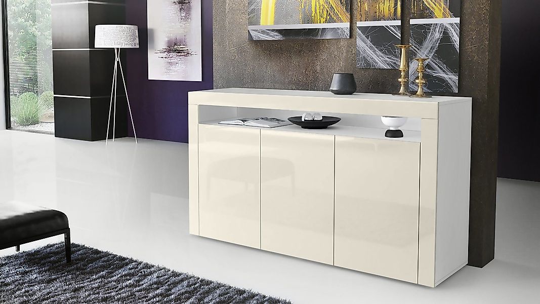 Vladon Sideboard Valencia (Sideboard, mit 3 günstig online kaufen