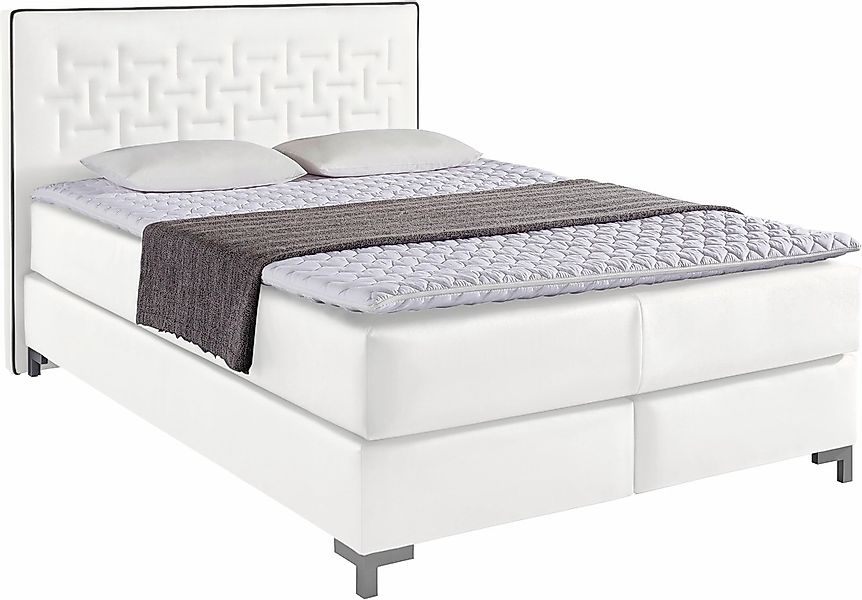 INOSIGN Boxspringbett "Coos", mit besonderer Steppung im Kopfteil, 3 Matrat günstig online kaufen