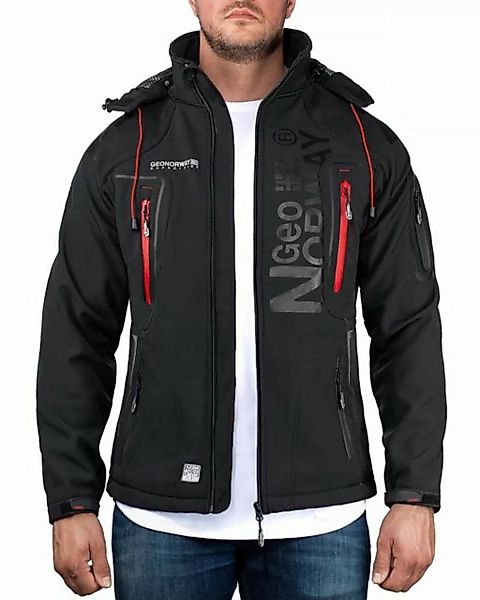 Geo Norway Softshelljacke Herren Outdoor Jacke batechno Black L mit abnehmb günstig online kaufen