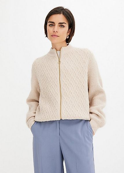 bonprix Strickjacke Strickjacke mit Zopmuster günstig online kaufen