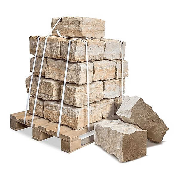 GALAMIO Mauerstein Sandstein 40*20*20 gebrochen (Palette, günstig online kaufen