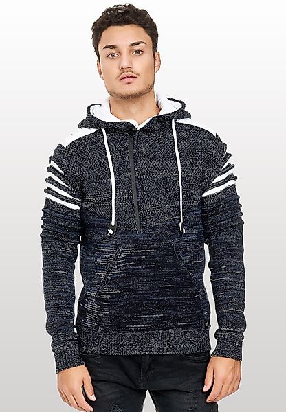 Rusty Neal Kapuzensweatshirt in modernem Strickdesign günstig online kaufen