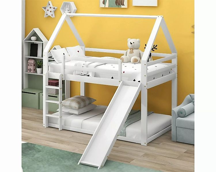 XDeer Kinderbett Doppel-Etagenbett,Hausbett(Weiß,90x200cm)Kinderbett,aus, m günstig online kaufen