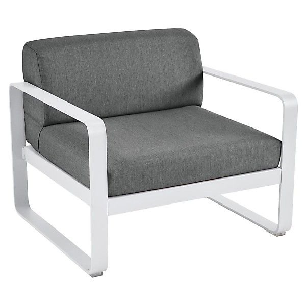 Bellevie Lounge-Sessel Outdoor 01 Baumwollweiß A3 Graphitgrau günstig online kaufen
