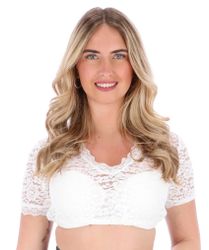 Steigenhöfer Manufaktur Dirndlbluse "LENI" kurzarm Trachtebluse günstig online kaufen