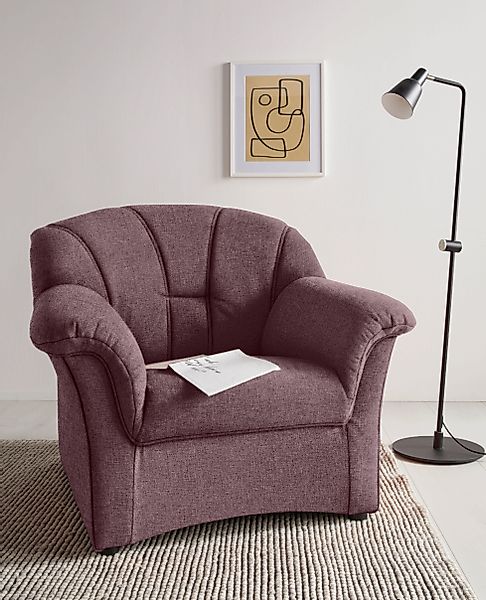 DOMO collection Sessel "Papenburg zeitlose Rückensteppung, elegante Armlehn günstig online kaufen