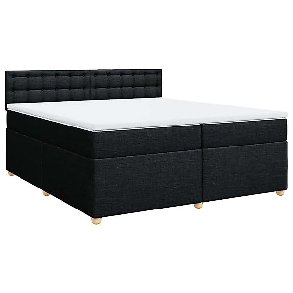 vidaXL Boxspringbett mit Matratze Schwarz 200x200 cm Stoff 3286803 günstig online kaufen