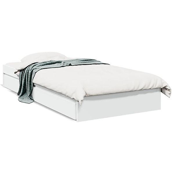 vidaXL Bettgestell mit Schubladen Weiß 90x200 cm Holzwerkstoff 3280678 günstig online kaufen