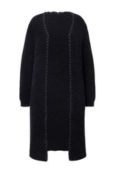 MIAMODA Strickjacke Strickjacke extra lang Ausschnitt günstig online kaufen
