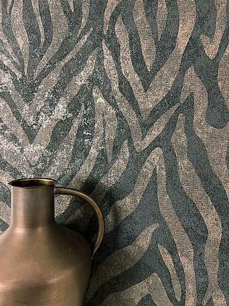 Newroom Vliestapete, Schwarz Tapete Modern Streifen günstig online kaufen